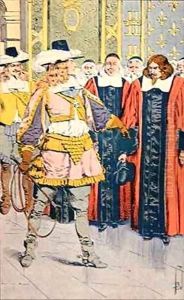 Louis XIV visiting the French Parliament by Louis Bombled