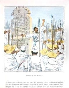 Sorcerers preaching revolt against France after the French occupation of Madagascar in 1895 by Louis Bombled