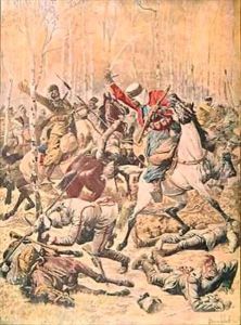 Moroccan Spahis killing German soldiers during the First World War 1 by Louis Bombled