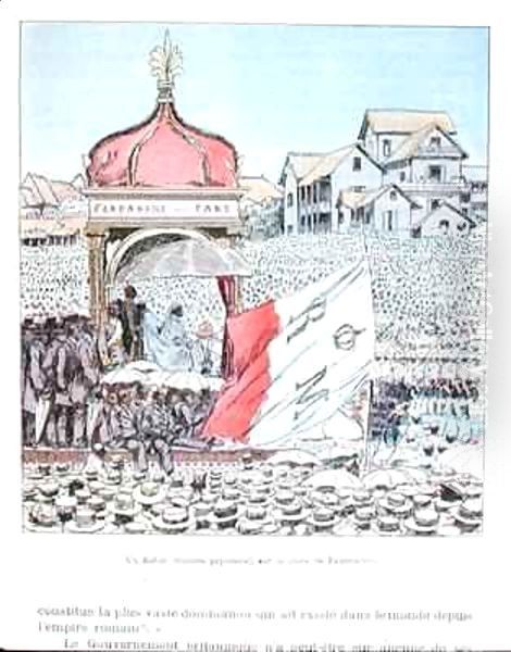 Festival gathering in Tananarive with Queen Ranavalona III (1862-1917) - view 1