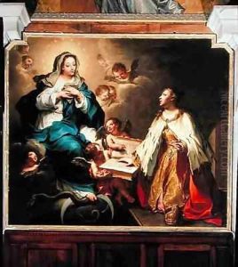 Venice on her Knees in front of the Virgin by Sebastiano Bombelli