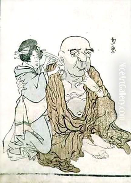 T H Riches 1913 Immortal Having his Ears Cleaned - view 1