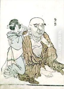 T H Riches 1913 Immortal Having his Ears Cleaned