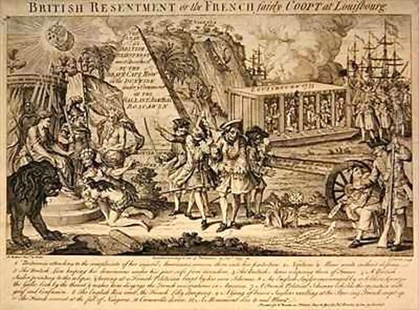 British Resentment or, the French Fairly Coopt at Louisbourg - view 1