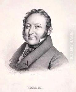 Portrait of Gioacchino Rossini (1792-1868) by Julien Leopold Boilly