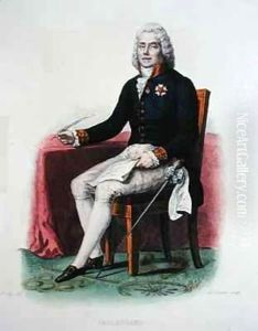 Portrait of Charles Maurice de Talleyrand-Perigord (1754-1838) at his desk by Julien Leopold Boilly