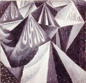 Cubo-Futurist Composition in Grey and White by Alexander Konstantinovich Bogomazov