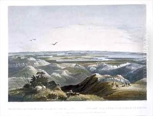 Junction of the Yellow Stone River with the Missouri by Karl Bodmer