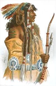 A Mandan Indian by Karl Bodmer