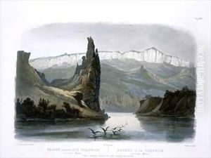 The Citadel Rock on the Upper Missouri by Karl Bodmer