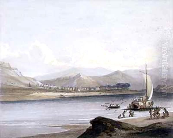 Camp of the Gros Ventres of the Prairies on the Upper Missouri - view 1