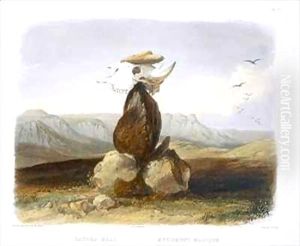 Magic Pile Erected by the Assiniboin Indians by Karl Bodmer