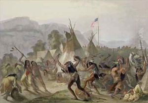 Fort Mackenzie, August 28th 1833 by Karl Bodmer