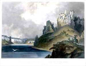 View of the Stone Walls on the Upper Missouri by Karl Bodmer