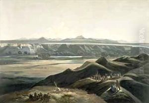 View of the Rocky Mountains by Karl Bodmer