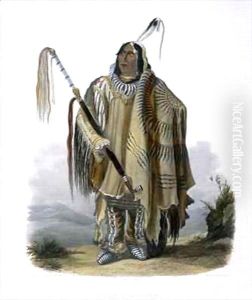 Pehriska-Ruhpa, a Minatarre or Big-Bellied Indian by Karl Bodmer