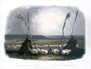 Offering of the Mandan Indians by Karl Bodmer