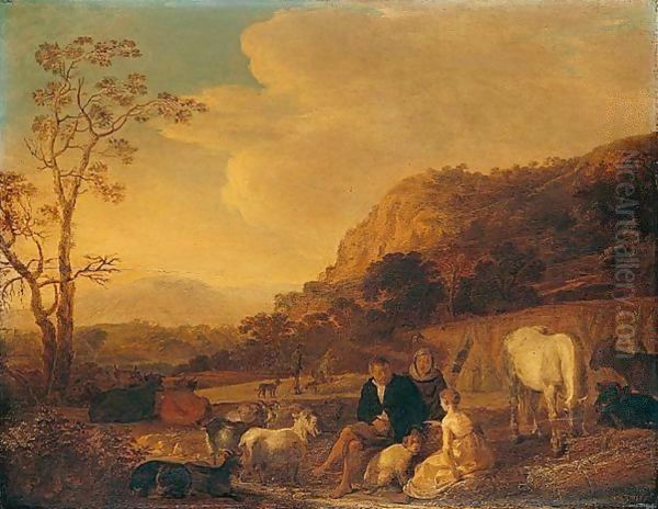 A Summer Landscape With Harvesters Resting - view 1