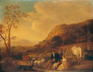 A Summer Landscape With Harvesters Resting by Cornelis Saftleven