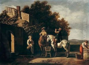 Cavaliers Outside An Inn