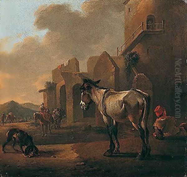 Italianate Landscape With A Donkey - view 1