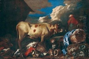 Noah Leading The Animals Out Of The Ark by Giovanni Benedetto Castiglione