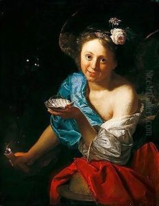 A Young Woman As An Allegorical Figure by Godfried Schalcken