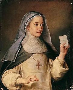 A Portrait Of A Nun, Possibly The Artist's Daughter by Pompeo Gerolamo Batoni