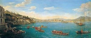 A Prospect Of Posillipo With The Palazzo Donn'Anna And Naples In The Background