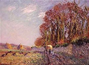 La Charrette, Paysage D'Automne by Gustave Loiseau