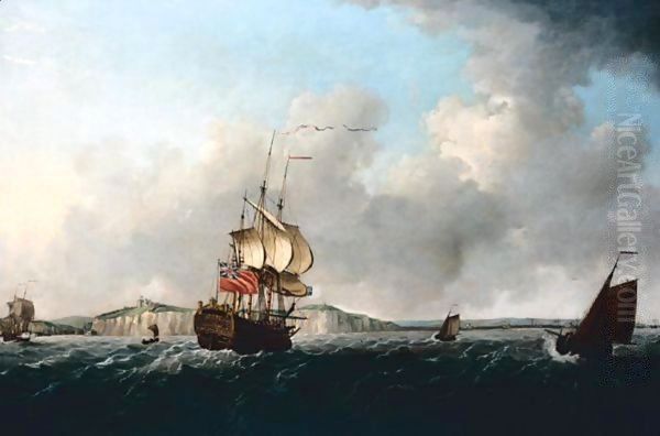 A Flagship Running Through The Straits Past Dover - view 1