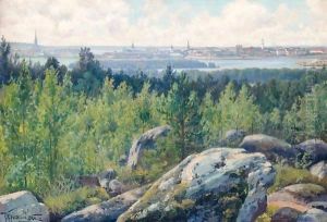 View Of Riga by Konstantin Yakovlevich Kryzhitsky