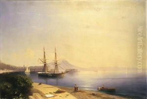 Ship Moored In The Bay Of Naples by Ivan Konstantinovich Aivazovsky