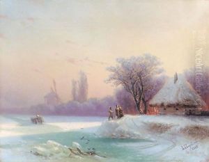 The Perils Of Winter Travel In The Russian Provinces by Ivan Konstantinovich Aivazovsky