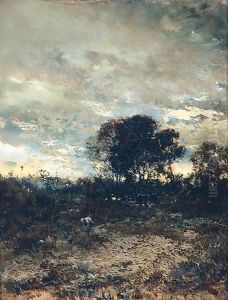 Landscape At Dusk by Ivan Pavlovich Pokhitonov
