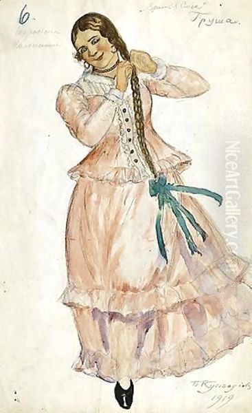 Costume Design For Grusha As A Dancing Maiden - view 1