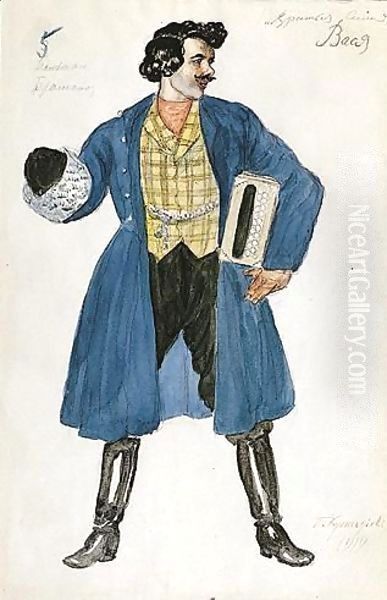 Costume Design For Vasya With His Accordian - view 1
