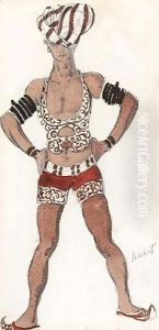 Costume Design For Alladin by Leon Samoilovitch Bakst