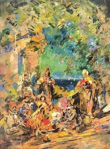 Stage Design For 'Le Corsair' by Konstantin Alexeievitch Korovin