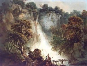 The Waterfall At Powerscourt, Near Dublin, County Wicklow