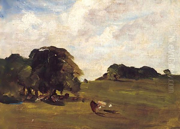Cattle At Pasture In A Parkland - view 1