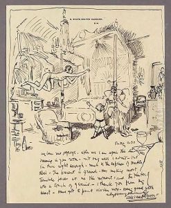 An Illustrated Letter To Mrs St George The Bedroom At Clonsilla