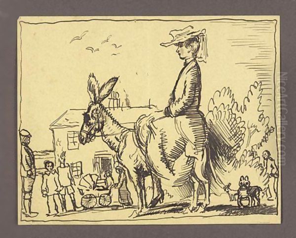 Mrs St. George On A Donkey - view 1