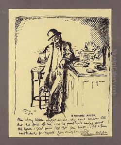 A Three-Page Illustrated Letter To Mrs St George by Sir William Newenham Montague Orpen