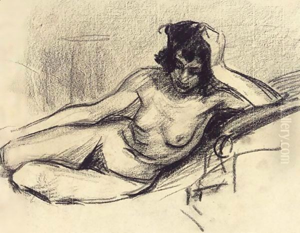 Female Nude Semi-Reclined - view 1