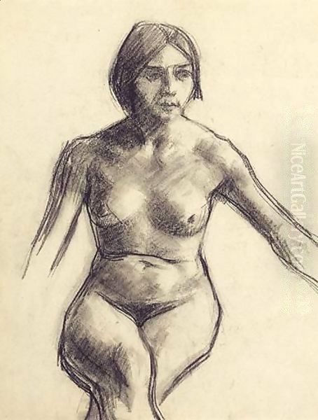 Female Nude With Legs Crossed - view 1