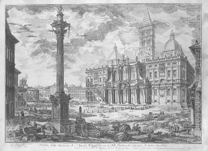 Veduta Della Basilica Di Sta Maria Maggiore Con Le Due Fabbriche Laterali Di Detta Basilica