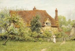 The Old Farm At Pinner by Helen Mary Elizabeth Allingham