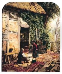 Mending The Bird Cage by Benjamin Williams Leader