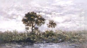 La Mare Aux Cigones by Charles-Francois Daubigny